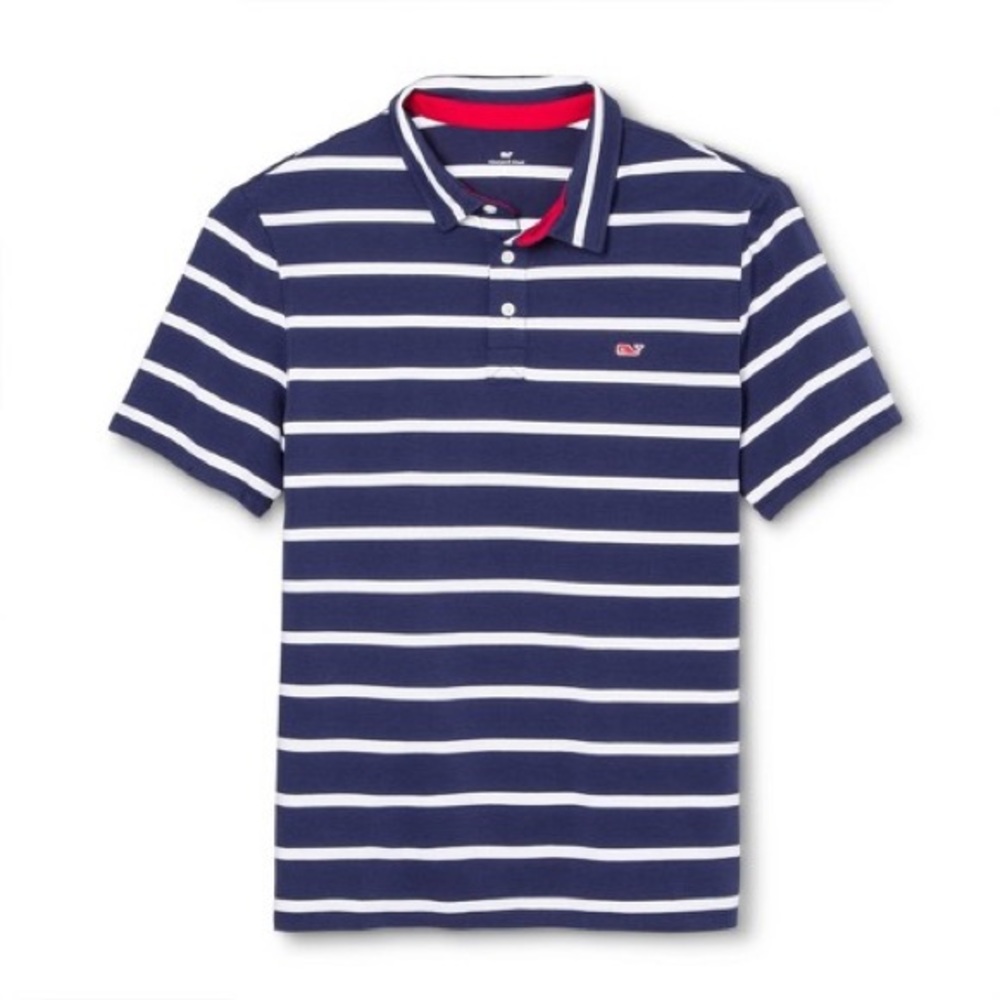 NWT Vineyard Vines Target Stripe Blue Polo XXL